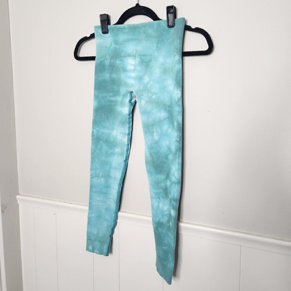 SWEATY BETTY Mindful Seamless Yoga Sports Bra In Green Tie Dye